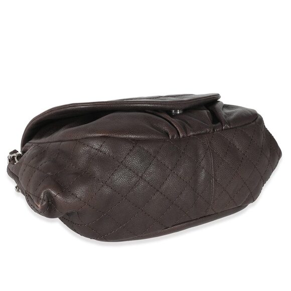 Chanel 08A Brown Caviar Large Half Moon Flap Bag - Picture 6 of 6